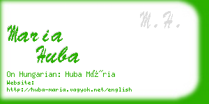 maria huba business card